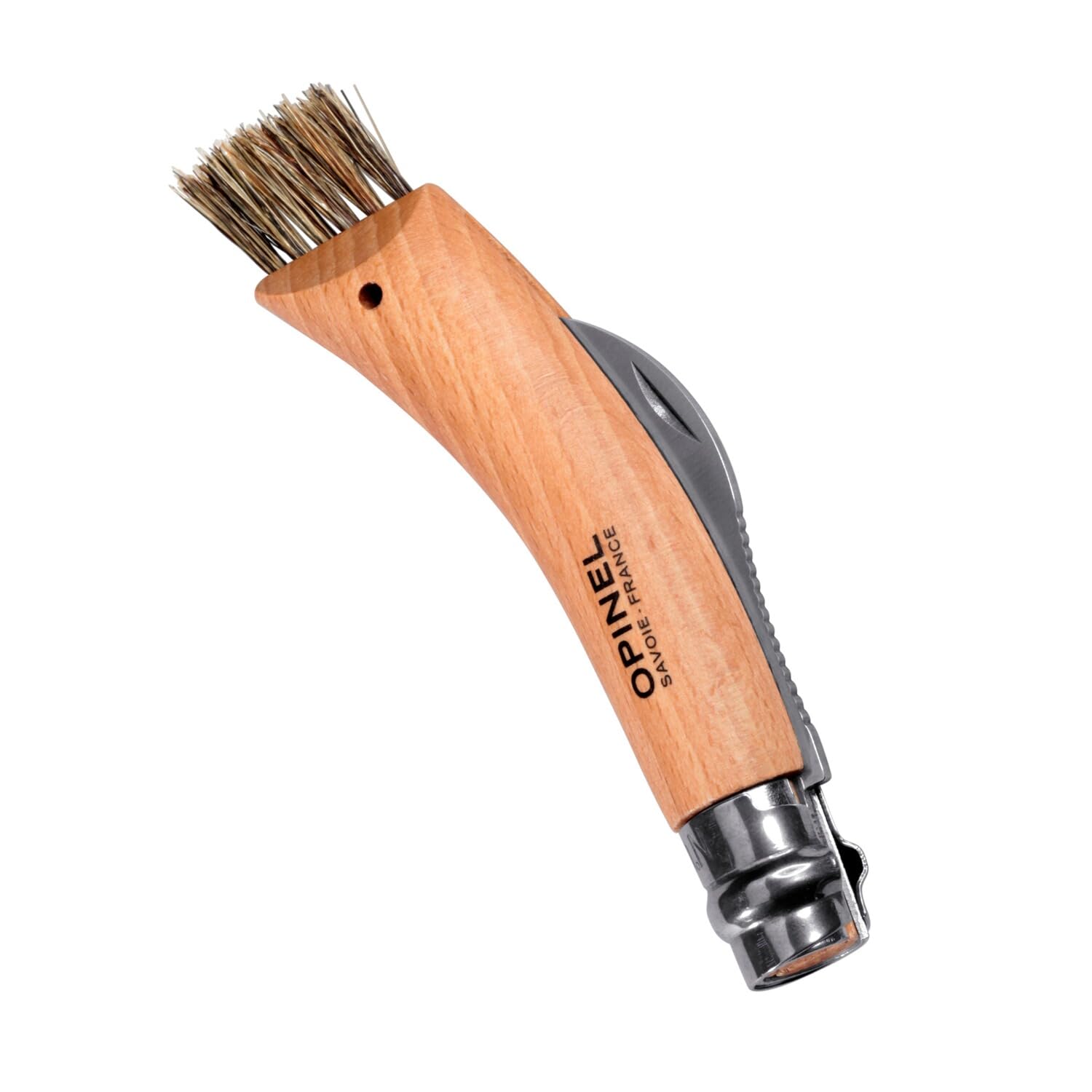 opinel-couteau-champignons-n-08-lame-crant-e-8-cm-avec-brosse-soies-de-sanglier- image 4