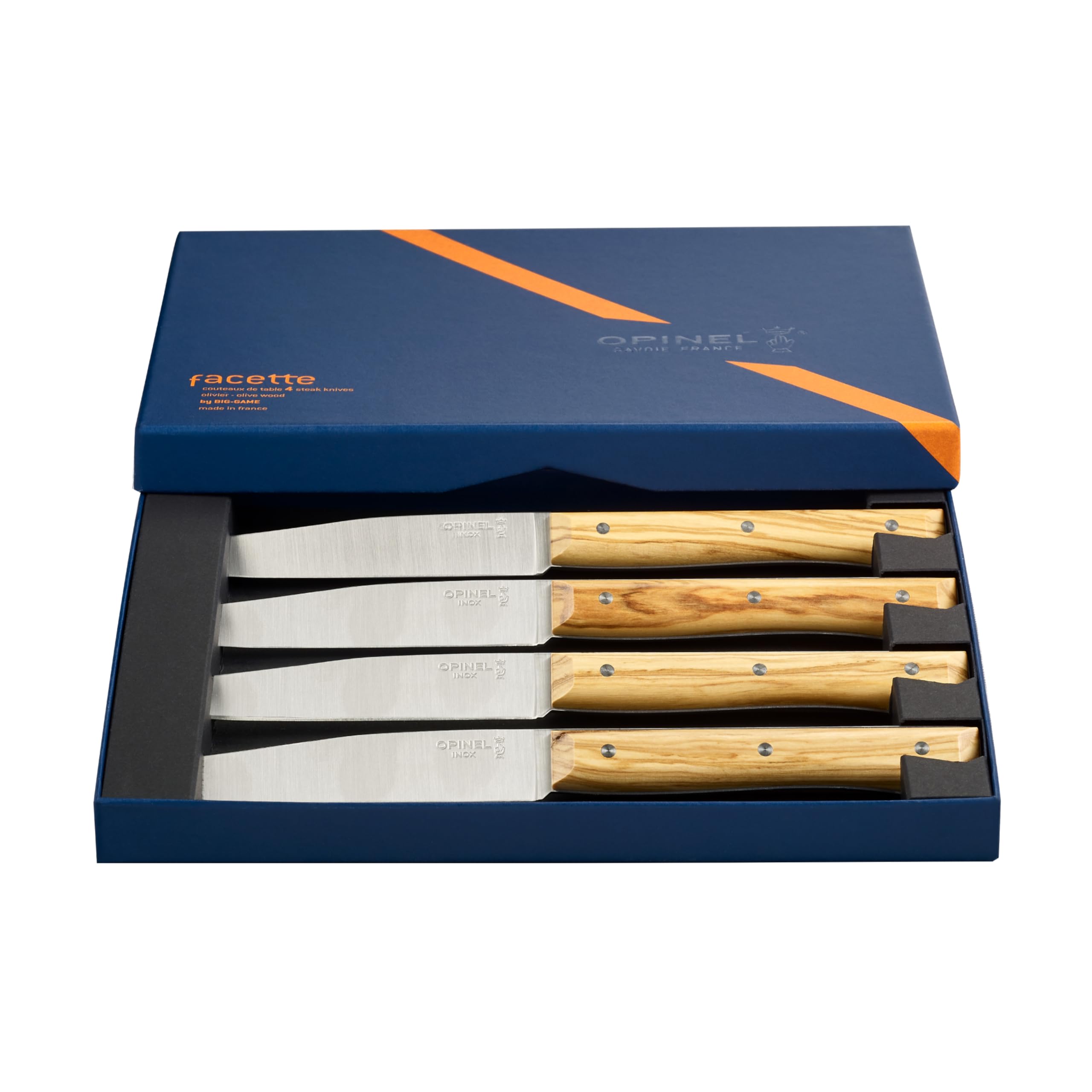 opinel-facette-coffret-de-4-couteaux-de-table-lame-lisse-pleine-soie-acier-inox- image 2