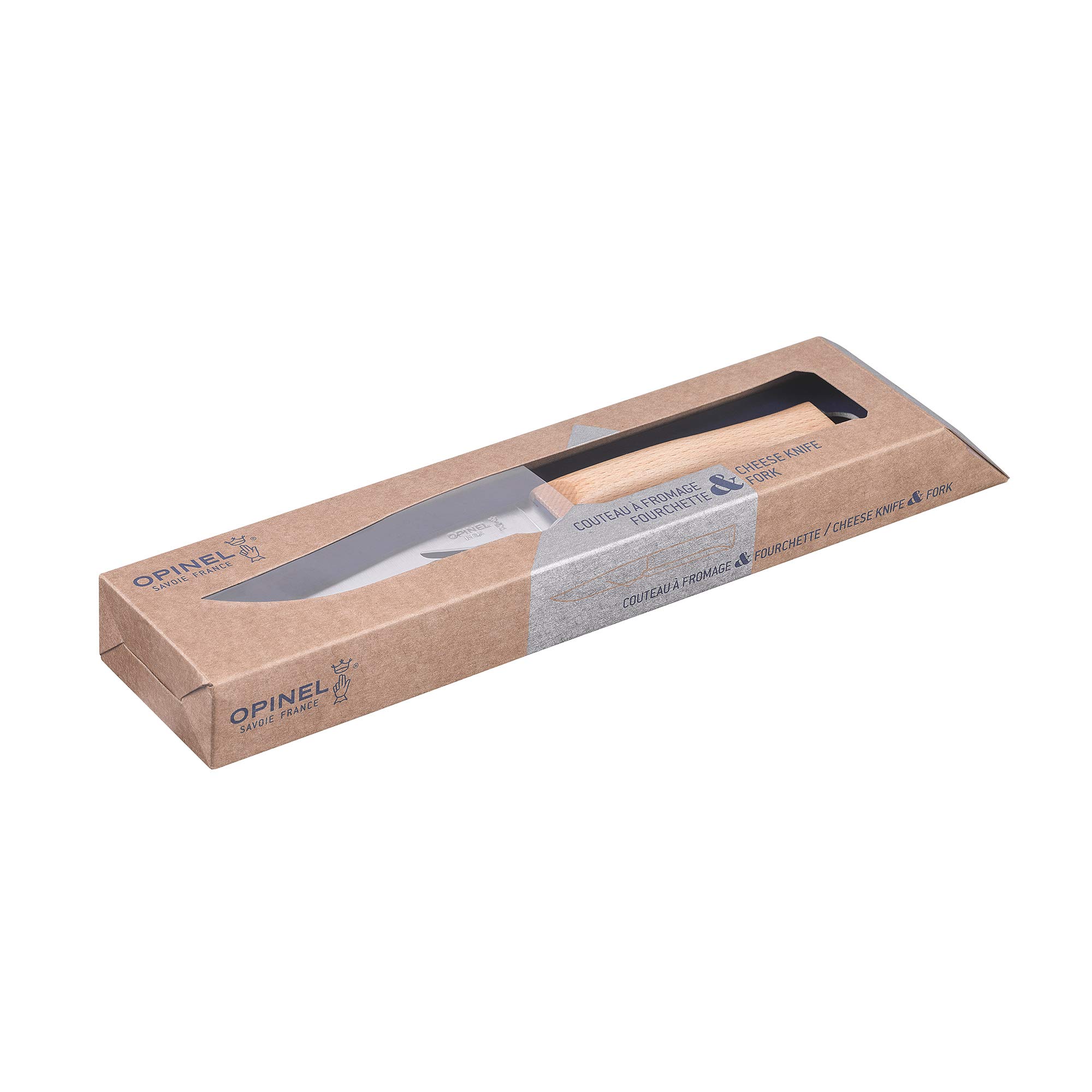 opinel-set-fromage-couteau-fromage-embo-table-12-5-cm-fourchette-fromage-acier-i image 6
