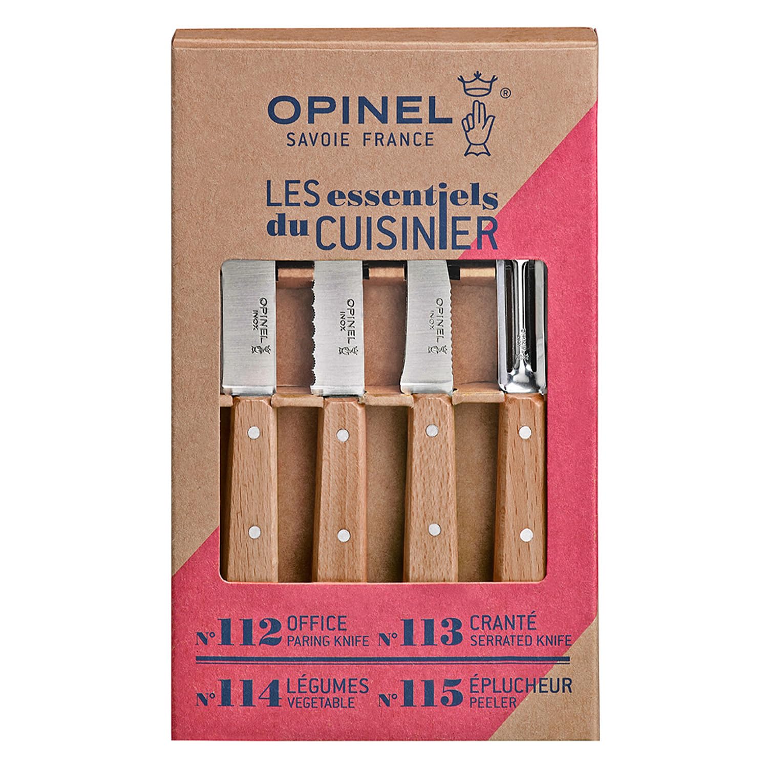 opinel-coffret-les-essentiels-set-de-4-couteaux-de-cuisine-n-112-office-n-113-cr image 2