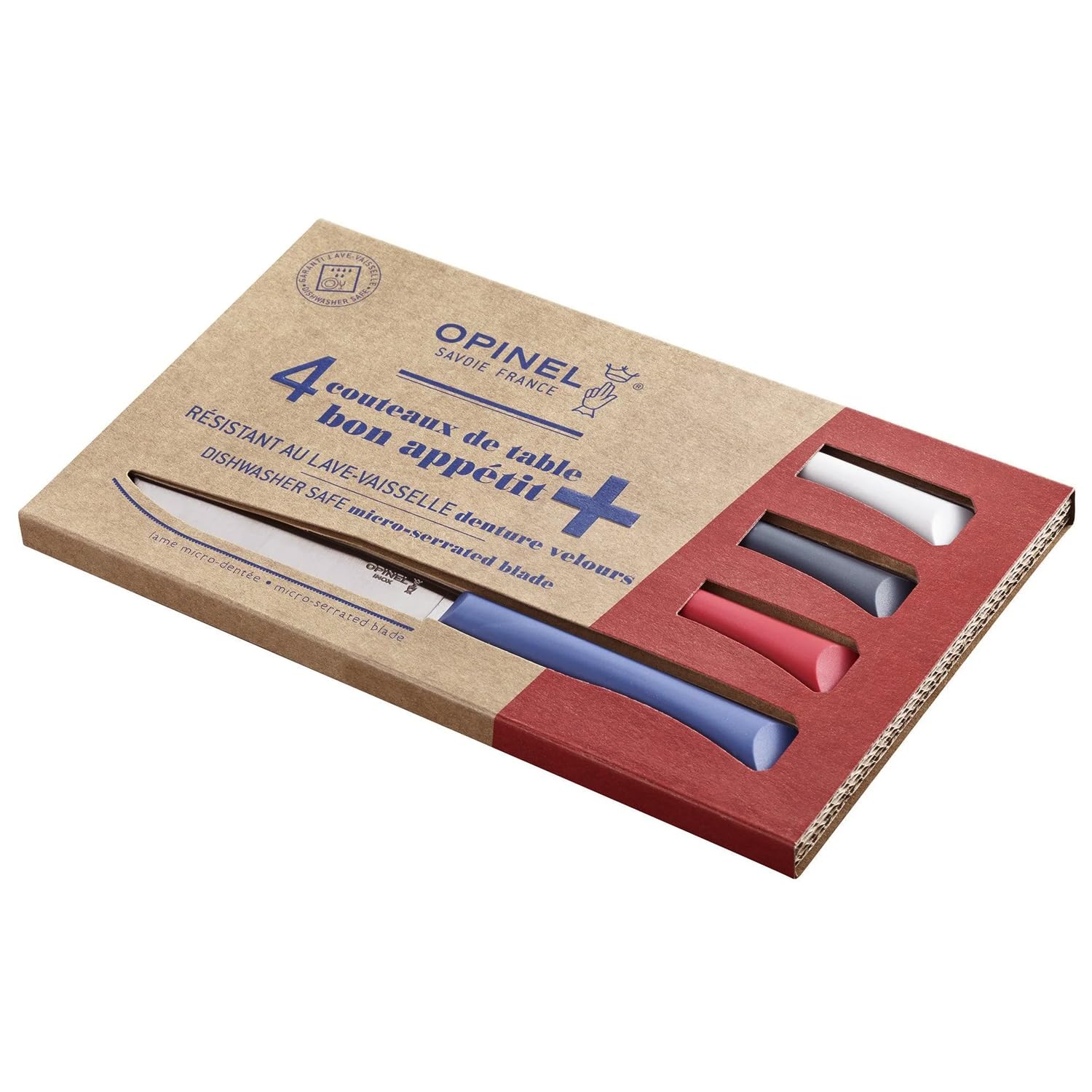 opinel-coffret-4-couteaux-de-table-bon-app-tit-primo-lame-microdent-e-inox-11-cm image 2