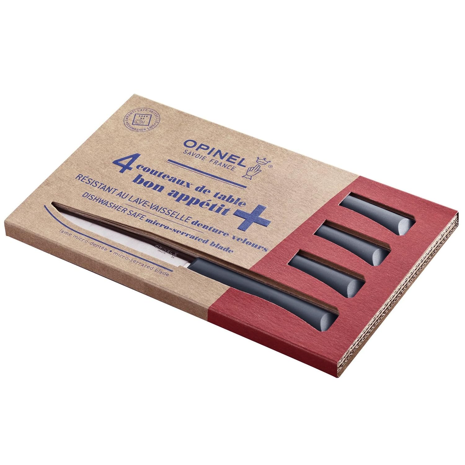 opinel-coffret-4-couteaux-de-table-bon-app-tit-anthracite-lame-micro-dent-e-inox image 2