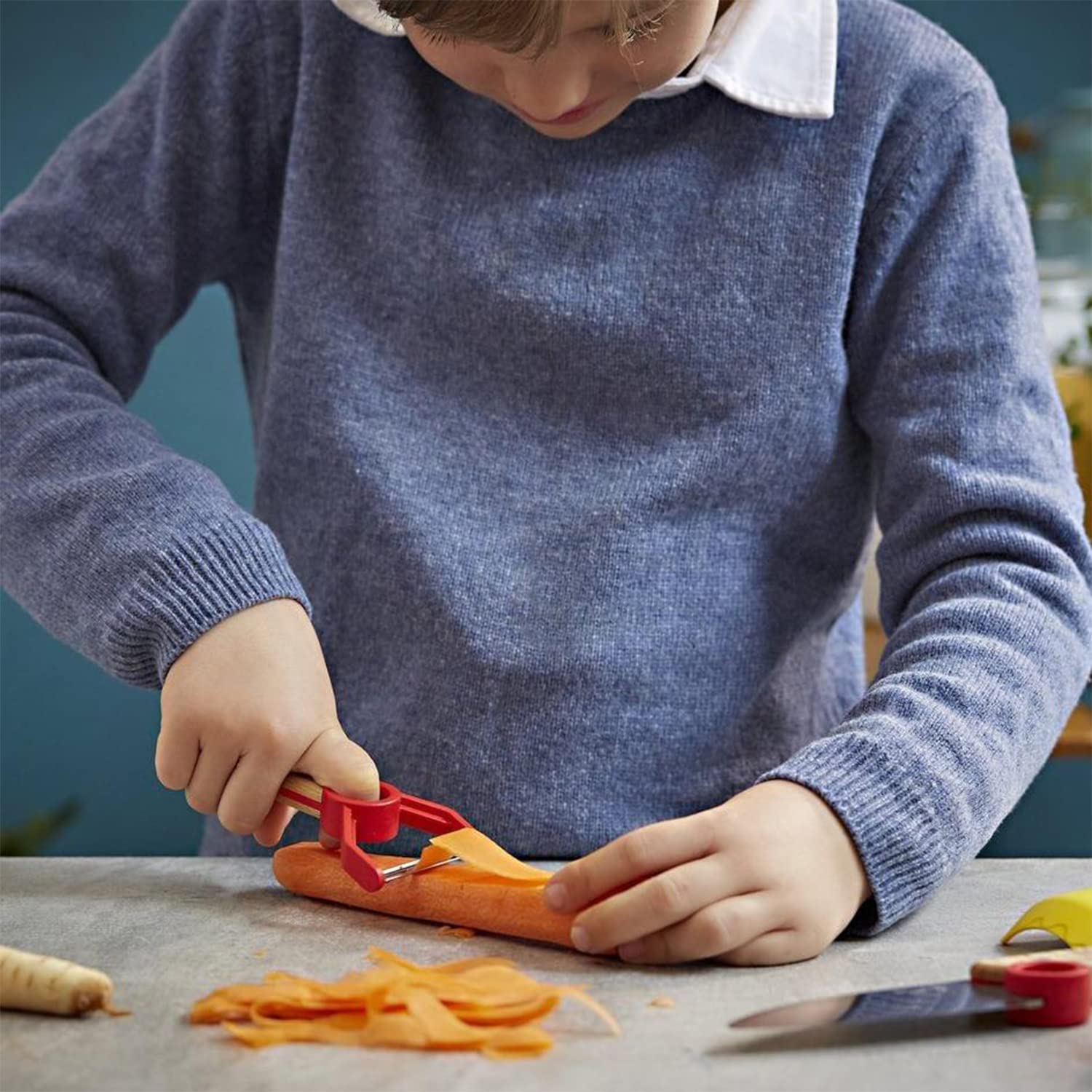 opinel-couteau-et-prot-ge-doigts-petit-chef-set-p-dagogique-pour-enfants-anneau- image 5