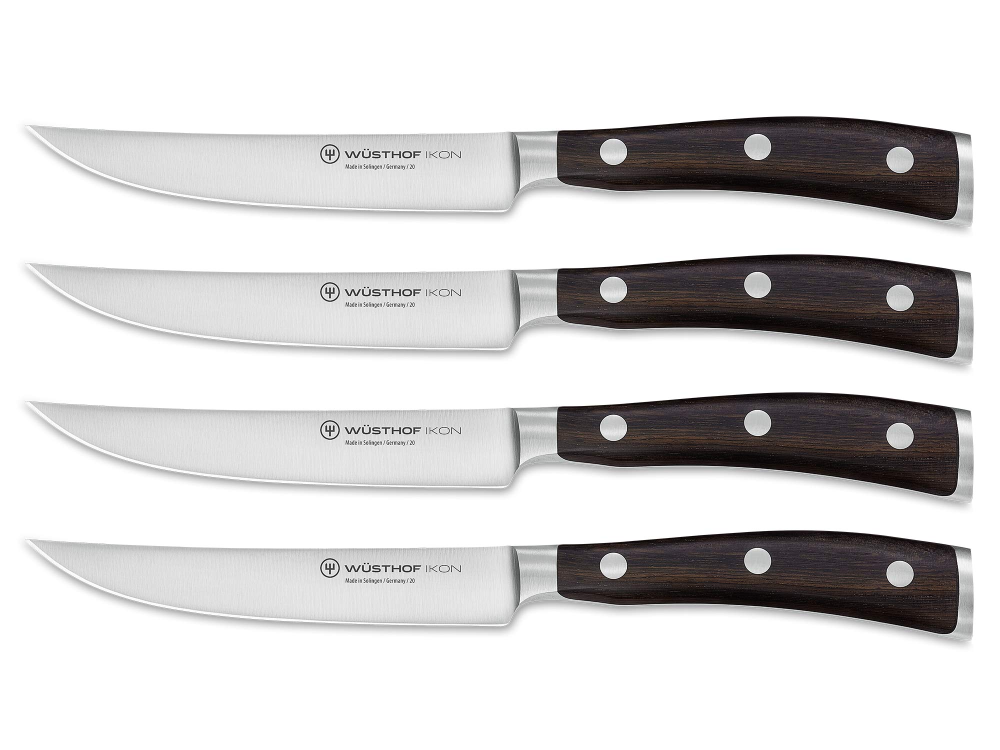 w-sthof-ikon-set-de-4-couteaux-steak-11-5-cm-manches-noirs-double-mitre image 1