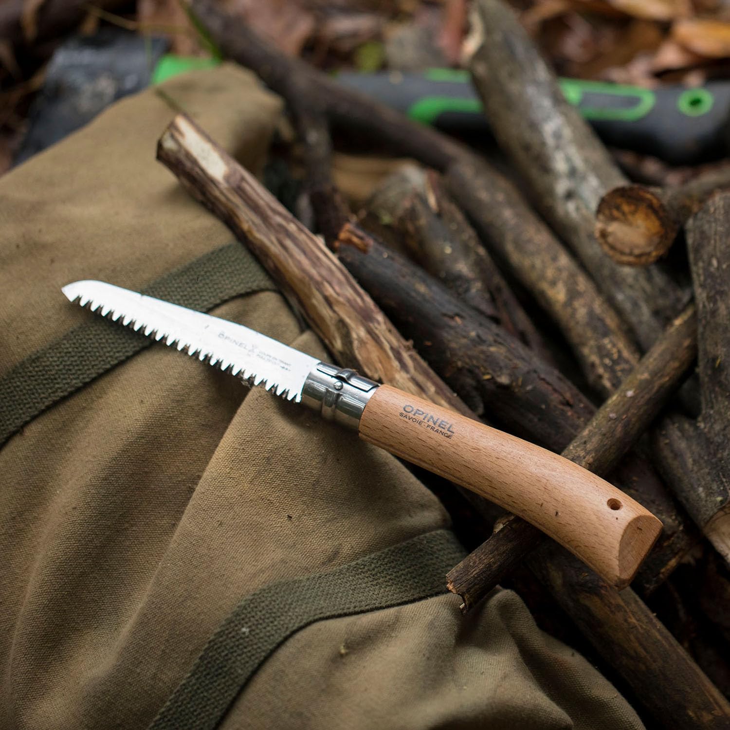 opinel-scie-de-poche-n-12-lame-dent-e-12-cm-acier-carbone-manche-h-tre-bague-vir image 7