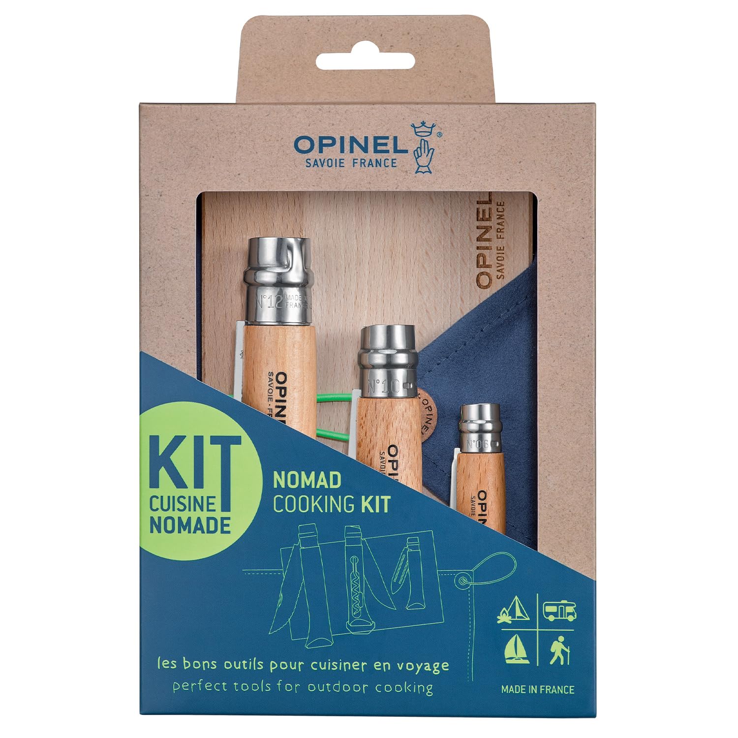 opinel-kit-cuisine-nomade-couteau-crant-n-12-tire-bouchon-d-capsuleur-n-10-pluch image 1