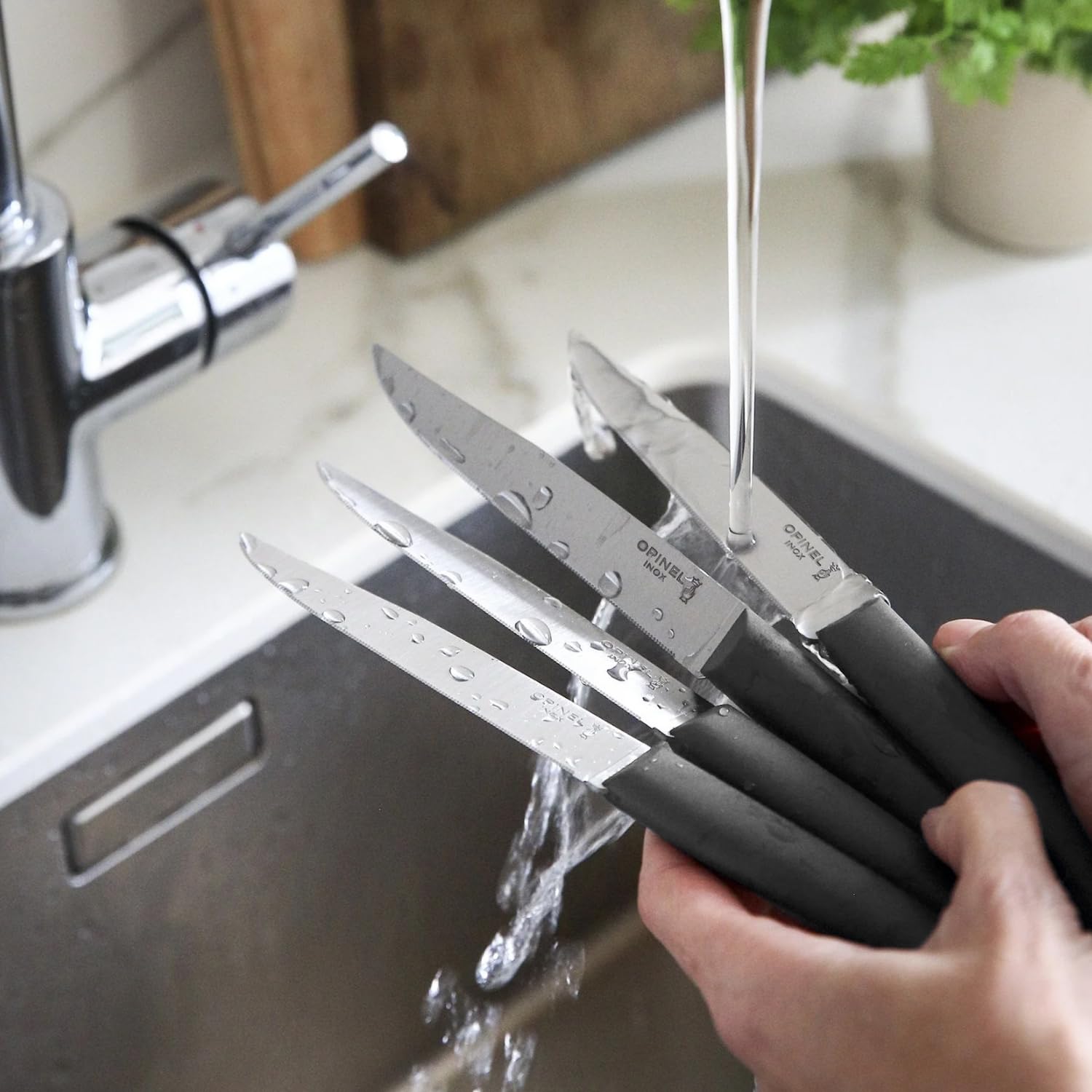 opinel-coffret-4-couteaux-de-table-bon-app-tit-anthracite-lame-micro-dent-e-inox image 4