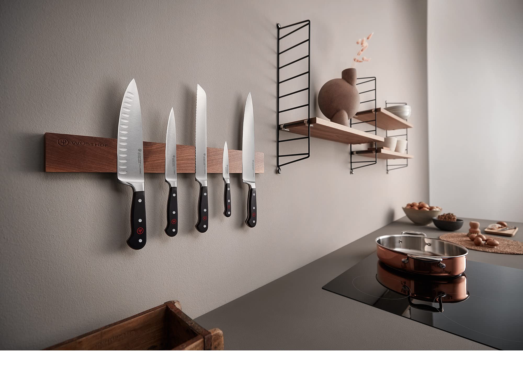 w-sthof-barre-magn-tique-en-noyer-50-cm-rangement-de-couteaux-mural-sans-interst image 4