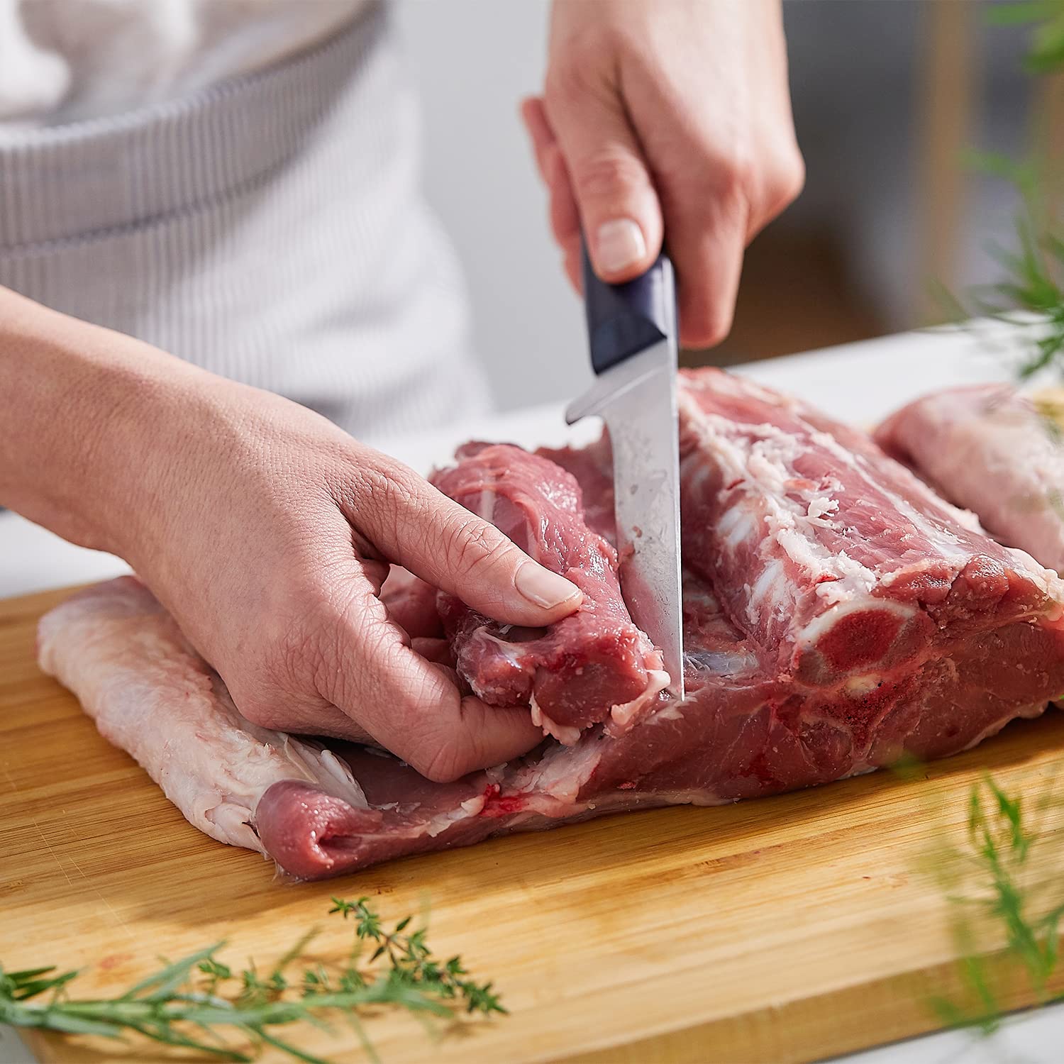 opinel-n-222-intempora-couteau-viande-volaille-lame-pleine-soie-13-cm-acier-inox image 6