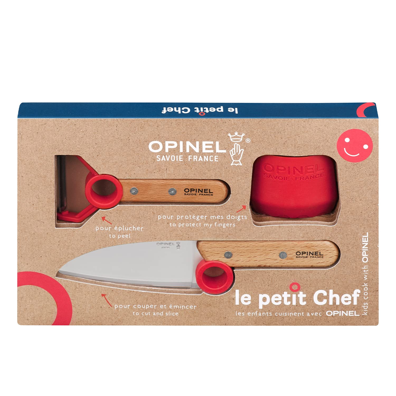opinel-le-petit-chef-coffret-de-cuisine-pour-enfant-couteau-plucheur-guide-de-co image 1