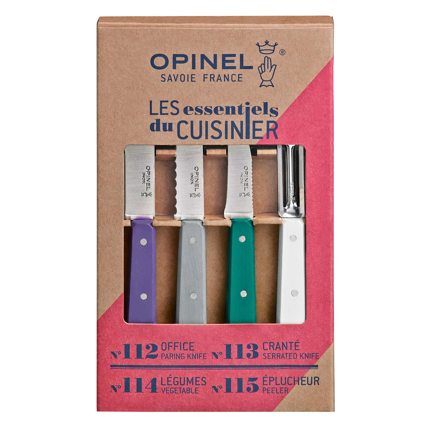 opinel-coffret-4-couteaux-de-cuisine-les-essentiels-art-d-co-n-112-office-n-113- image 2