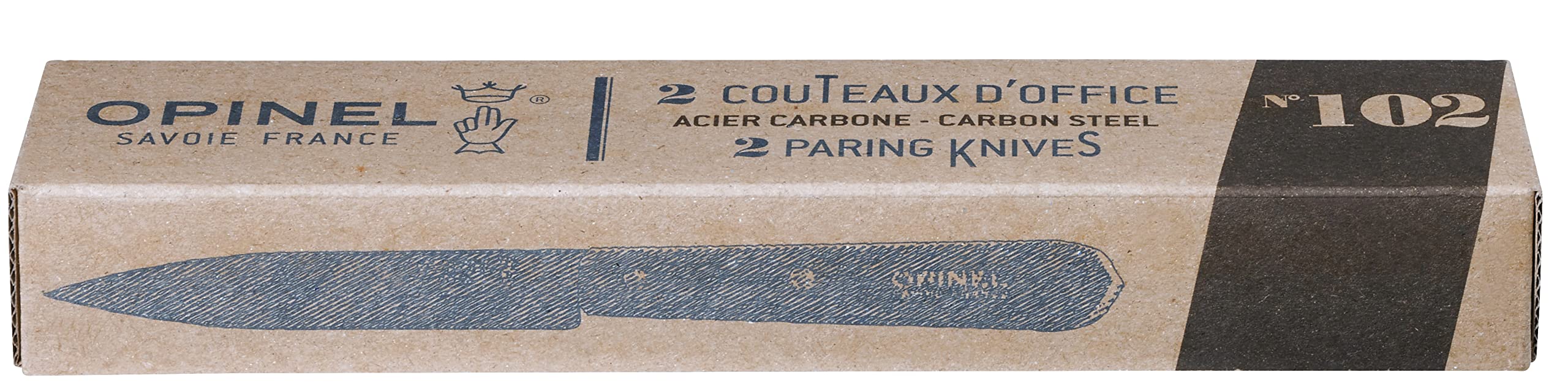 opinel-bo-te-de-2-couteaux-d-office-n-102-lame-acier-carbone-fabrication-savoie- image 2