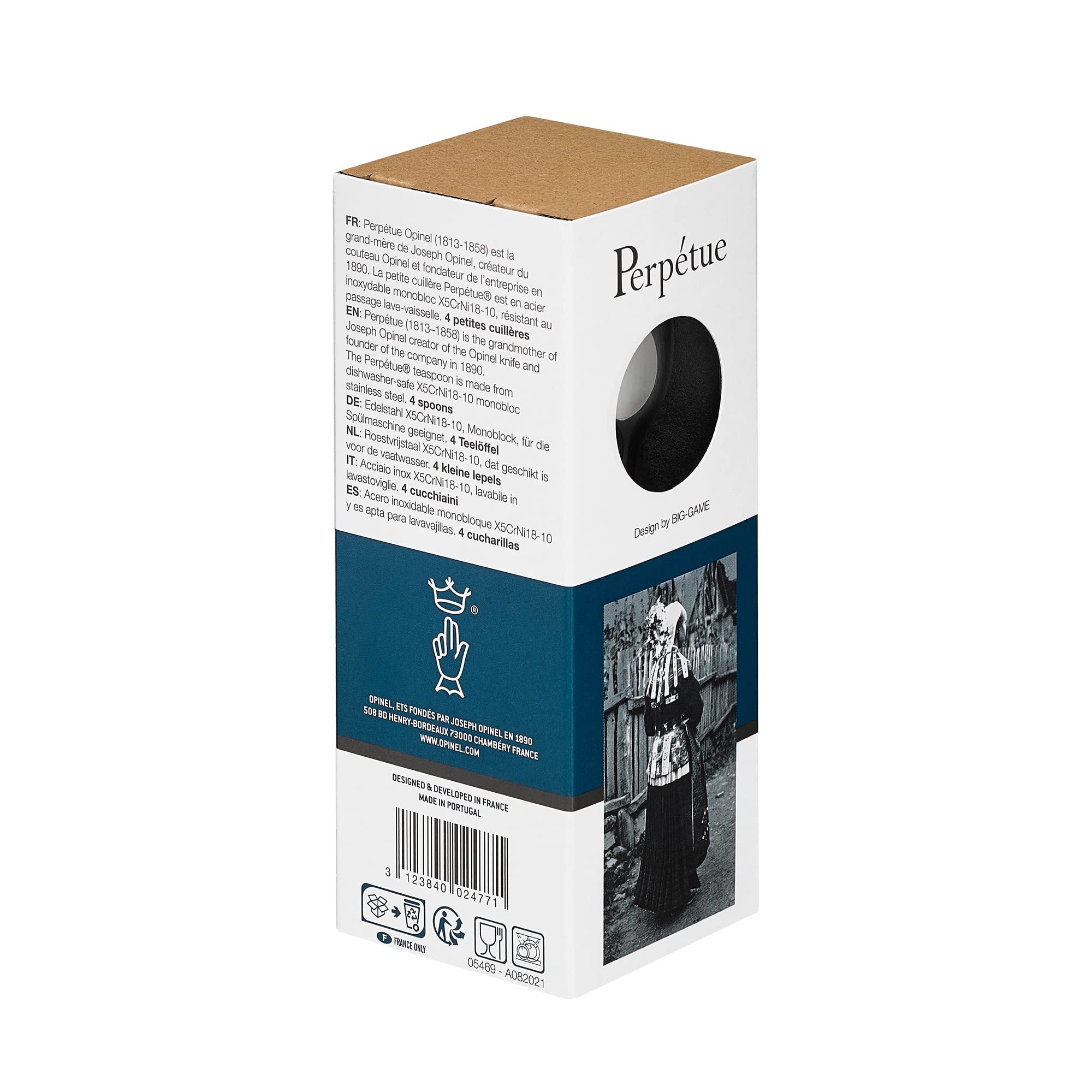 opinel-perp-tue-bo-te-de-4-petites-cuill-res-acier-inox-x5crni18-10-lave-vaissel image 2