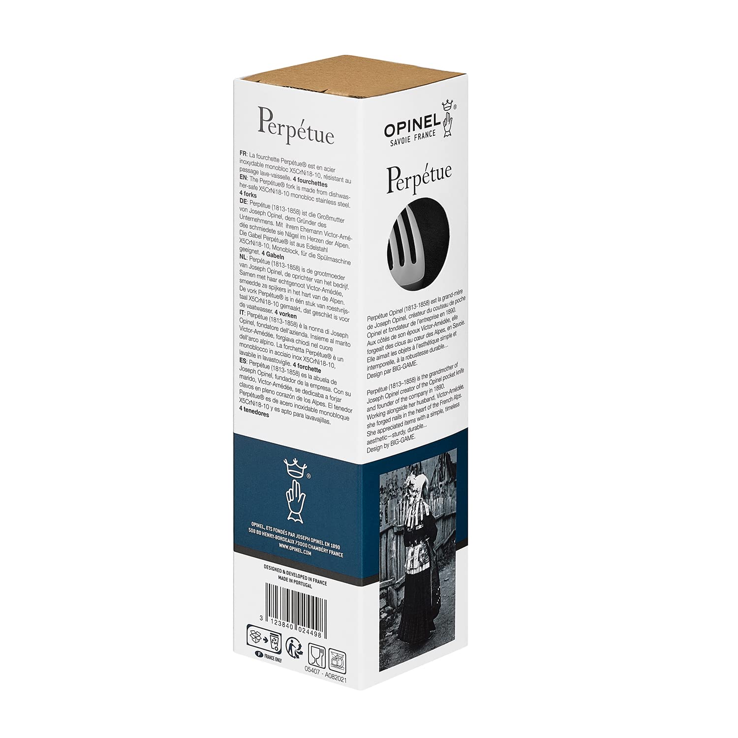 opinel-bo-te-4-fourchettes-perp-tue-couverts-de-table-acier-inox-x5crni18-10-lav image 2