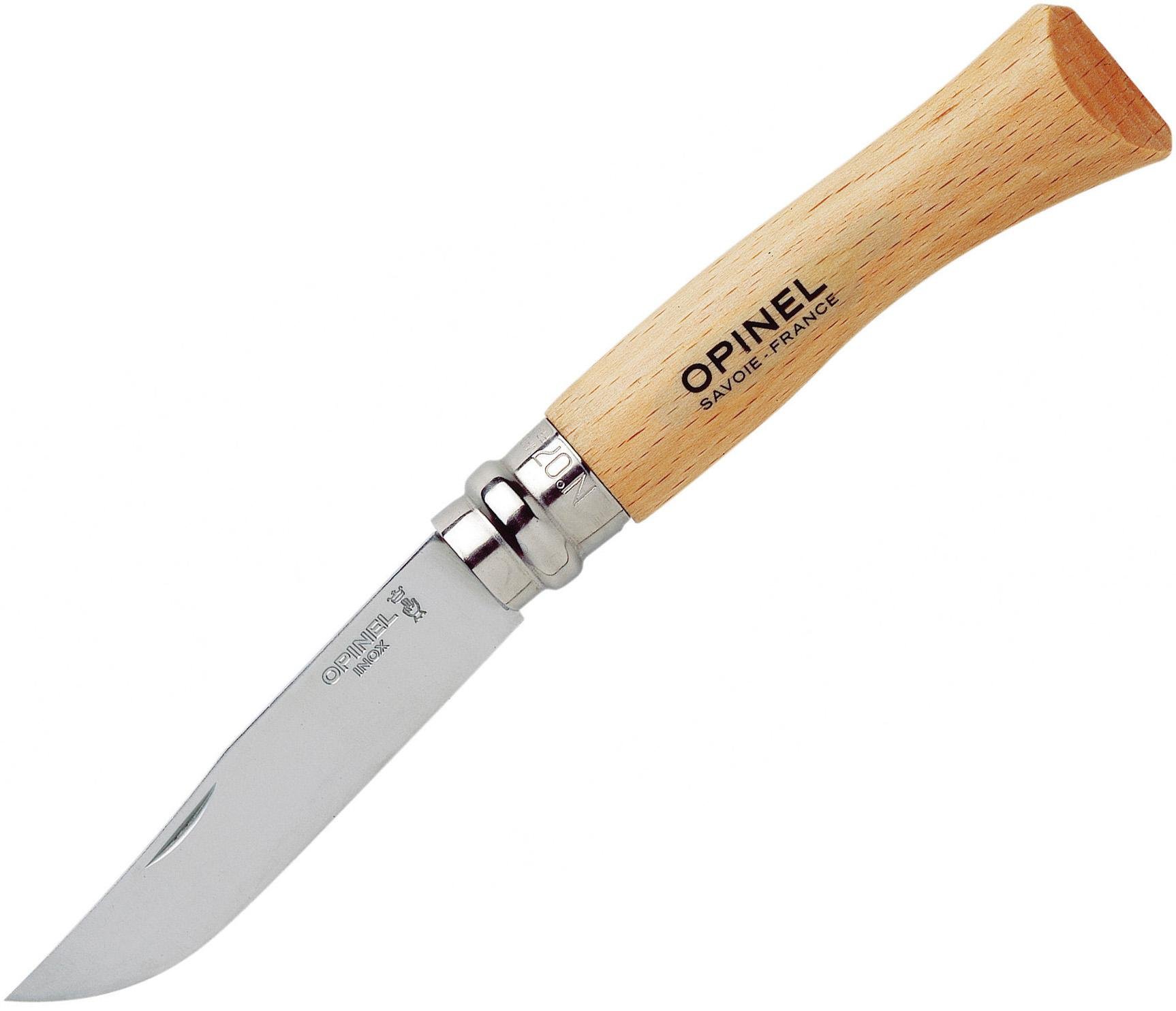 opinel-n-09-inox-couteau-de-poche-9-cm-acier-inoxydable-yatagan-manche-h-tre-ver image 3