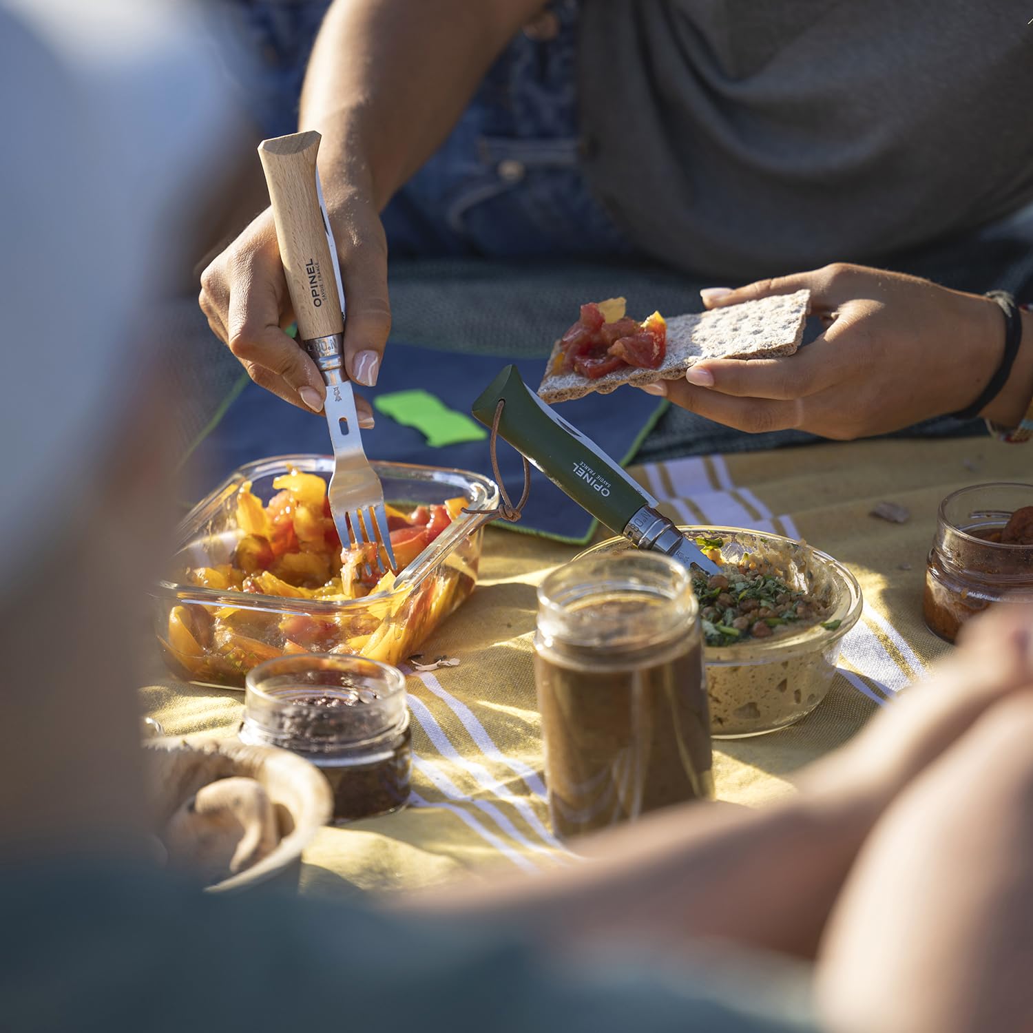 opinel-accessoires-picnic-inserts-fourchette-et-cuill-re-avec-tui-serviette-micr image 8