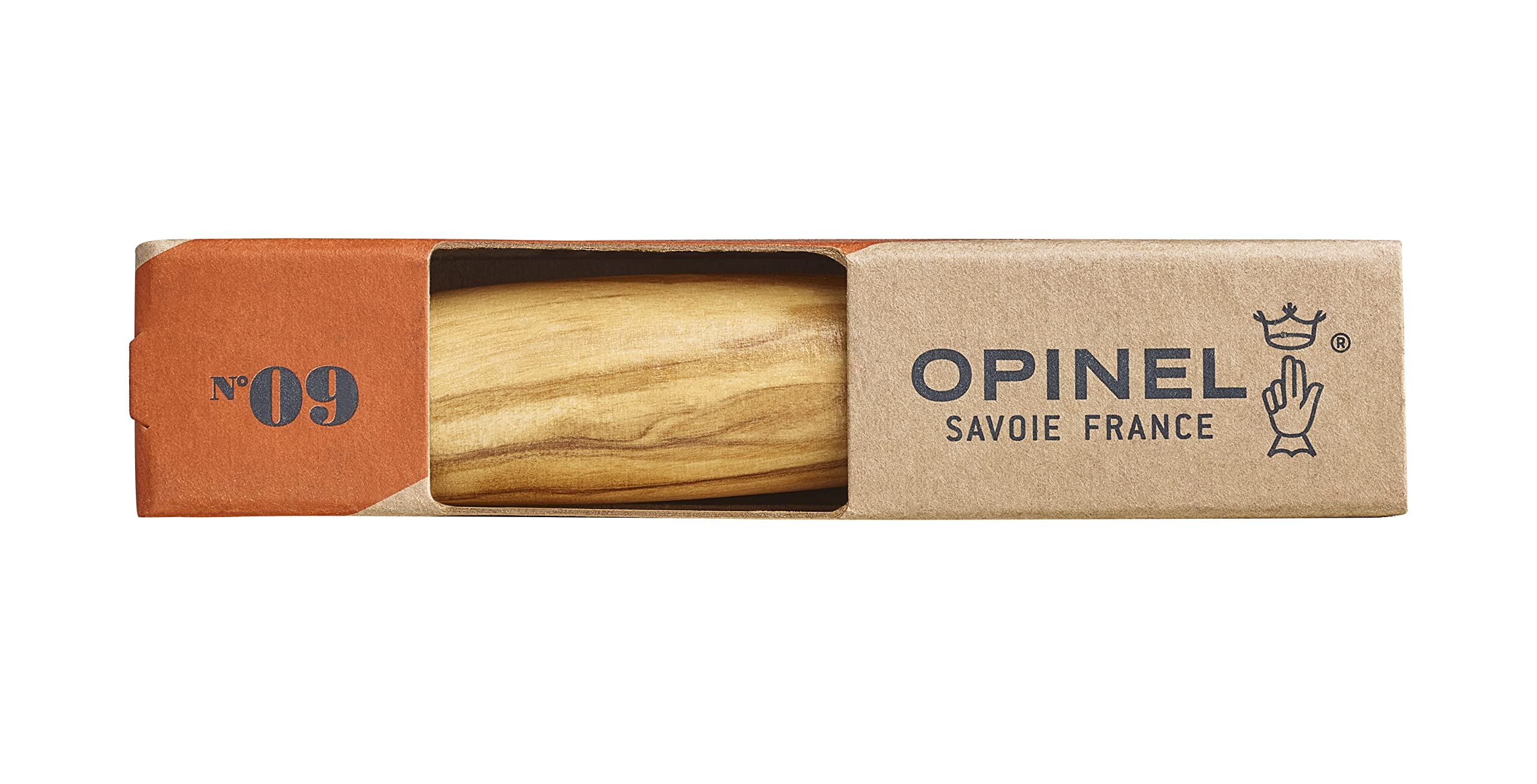 opinel-couteau-de-poche-n-9-lame-inox-yatagan-9-cm-manche-en-bois-d-olivier-bagu image 4