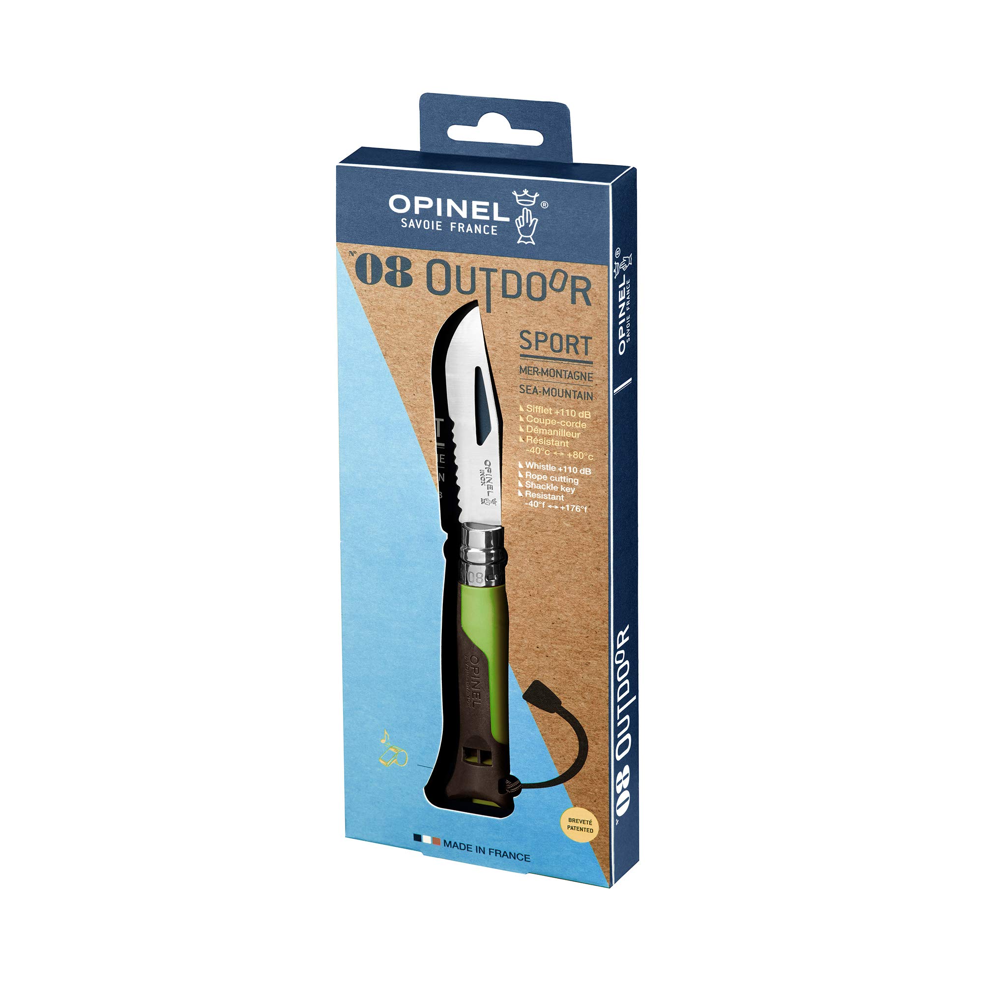 opinel-n-08-outdoor-multifonction-lame-8-5-cm-inox-zone-crant-e-d-manilleur-siff image 6
