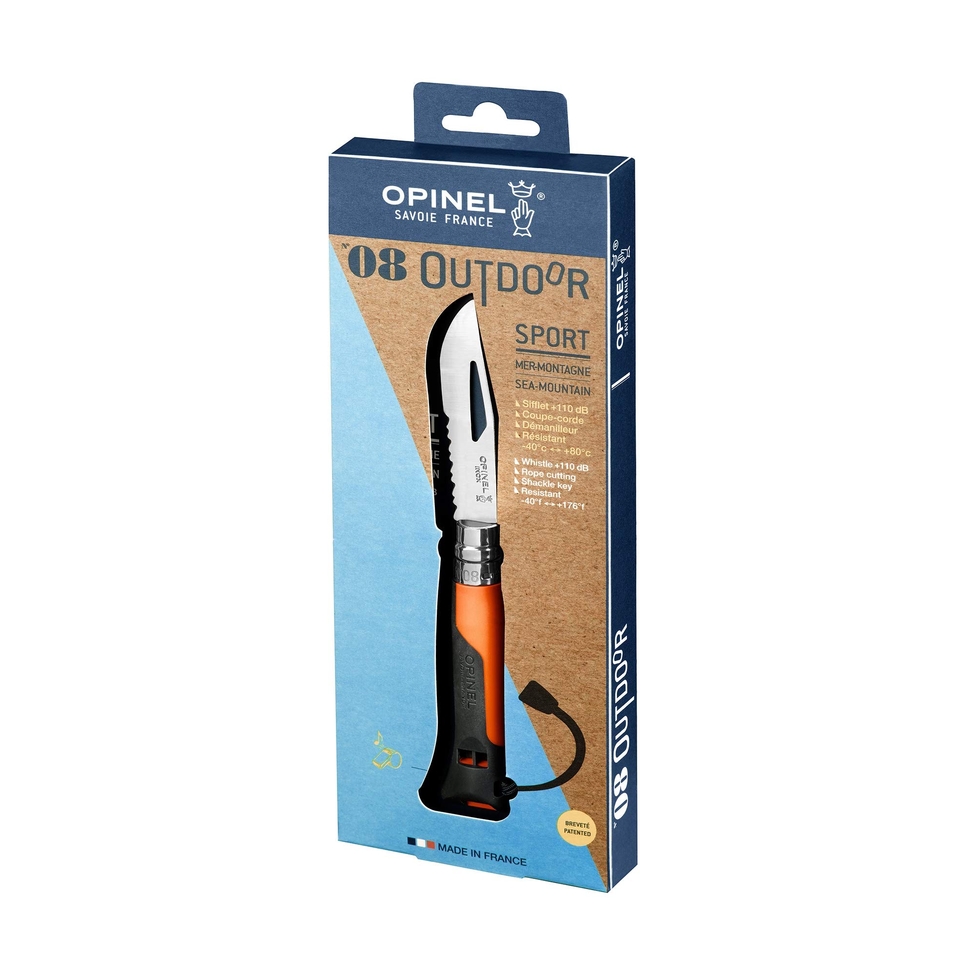 opinel-n-08-outdoor-orange-couteau-pliant-8-5-cm-inox-manche-polym-re-waterproof image 5