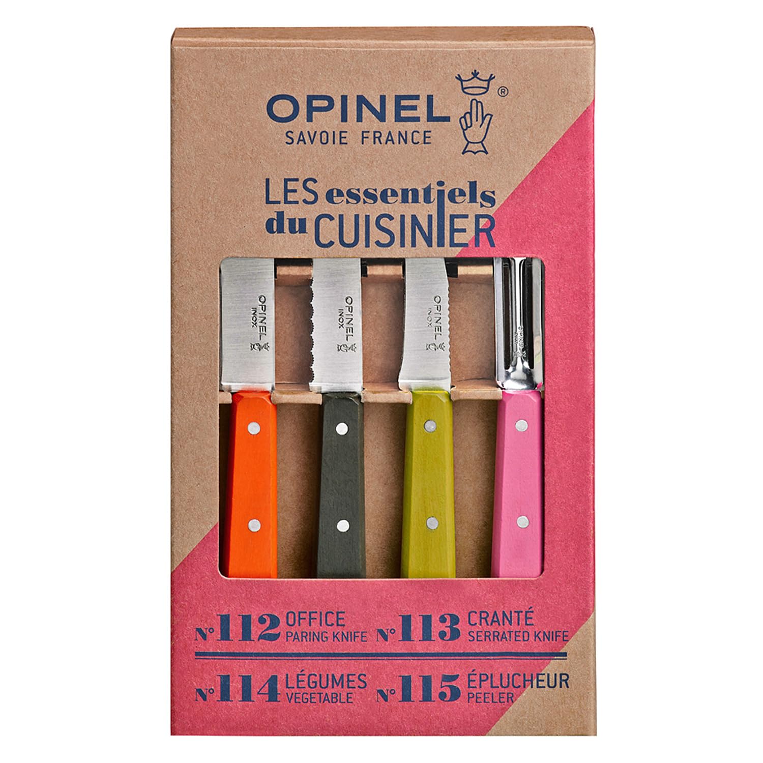 opinel-coffret-les-essentiels-fifties-4-couteaux-de-cuisine-n-112-office-n-113-c image 2