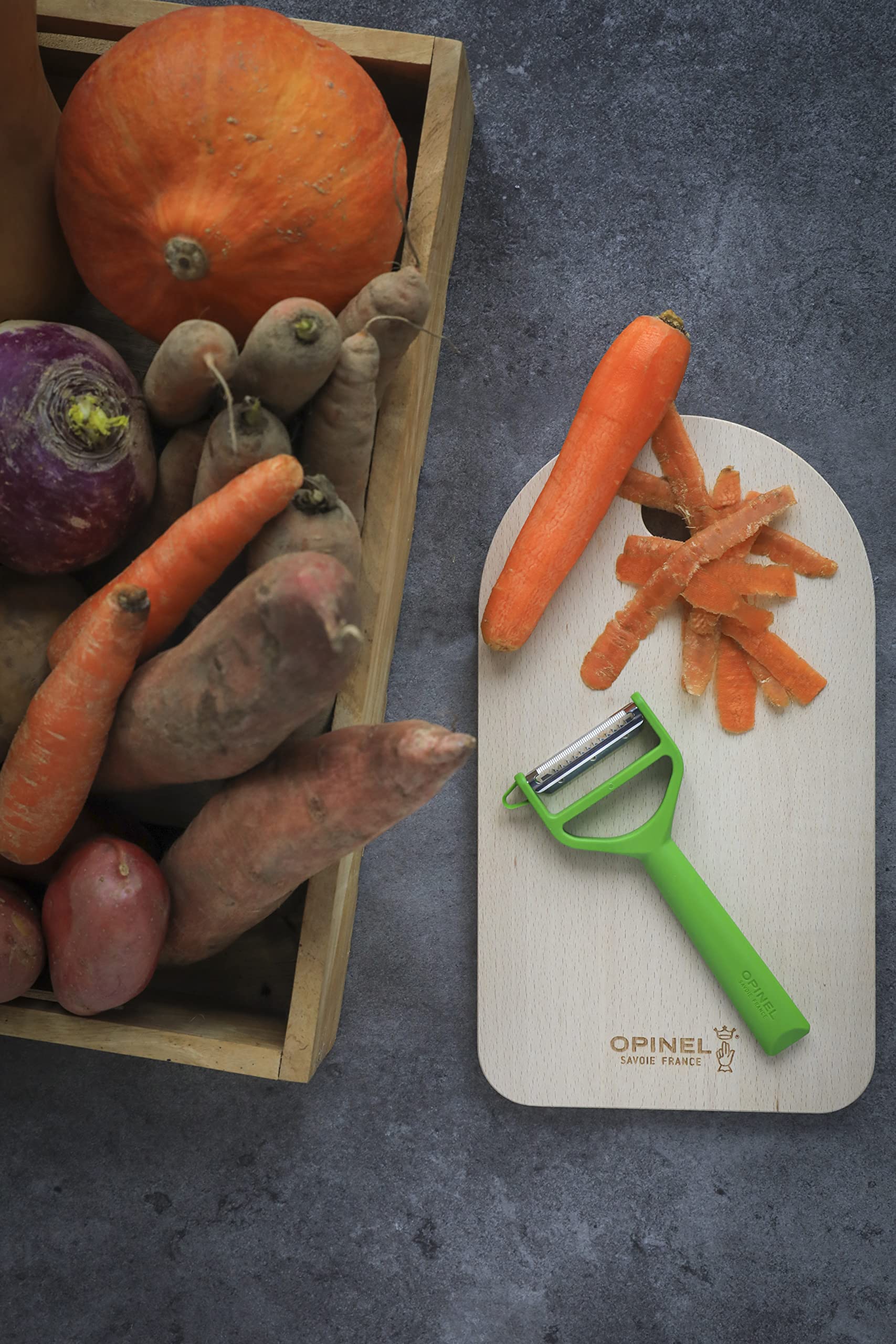 opinel-t-duo-plucheur-l-gumes-double-lame-inox-manche-polym-re-vert-droitiers-et image 5