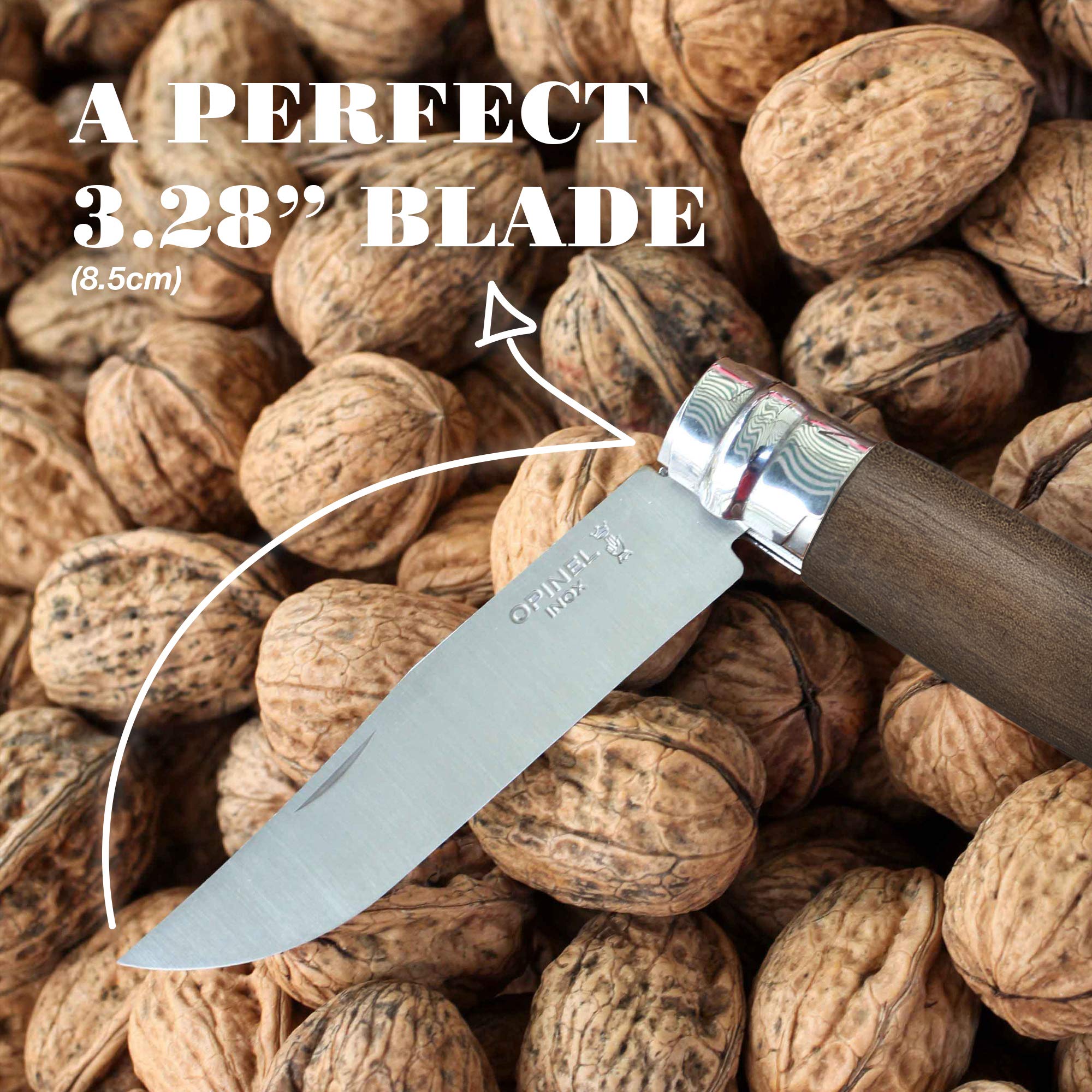 opinel-n-08-couteau-de-poche-pliant-lame-inox-manche-bois-d-olivier-bague-virobl image 6