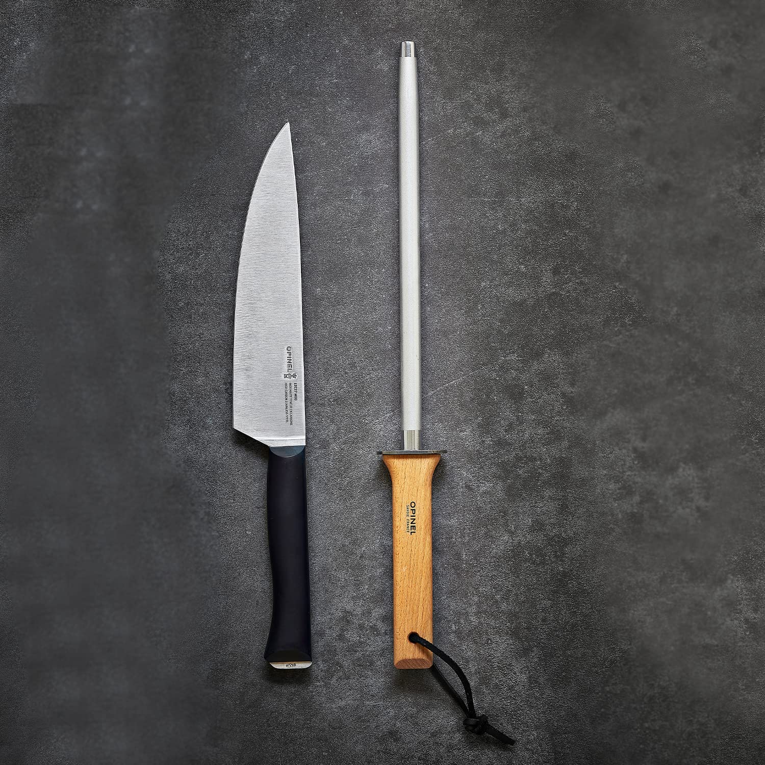opinel-fusil-aiguiser-rev-tement-diamant-13-mm-25-cm-manche-h-tre-verni-big-game image 4