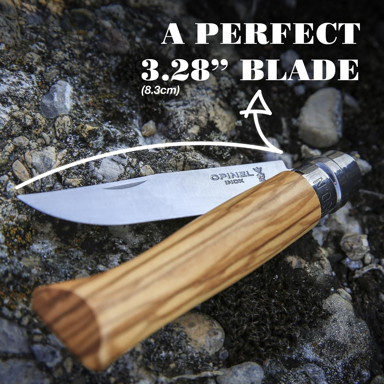 opinel-n-08-olivier-couteau-de-poche-polyvalent-lame-inox-8-5-cm-tui-alpine-bagu image 3