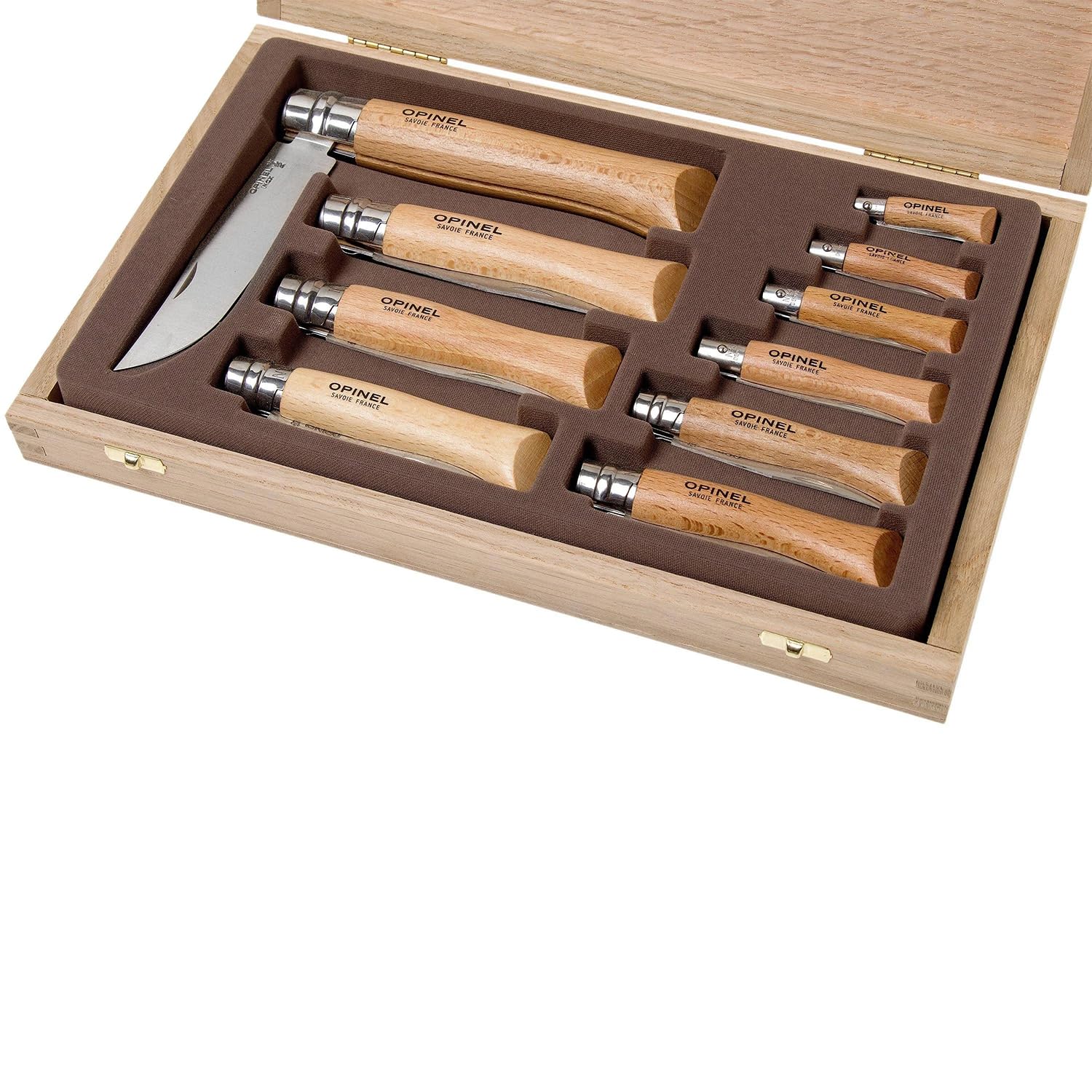 opinel-coffret-collection-tradition-inox-10-couteaux-de-poche-n-02-n-12-lame-aci image 5