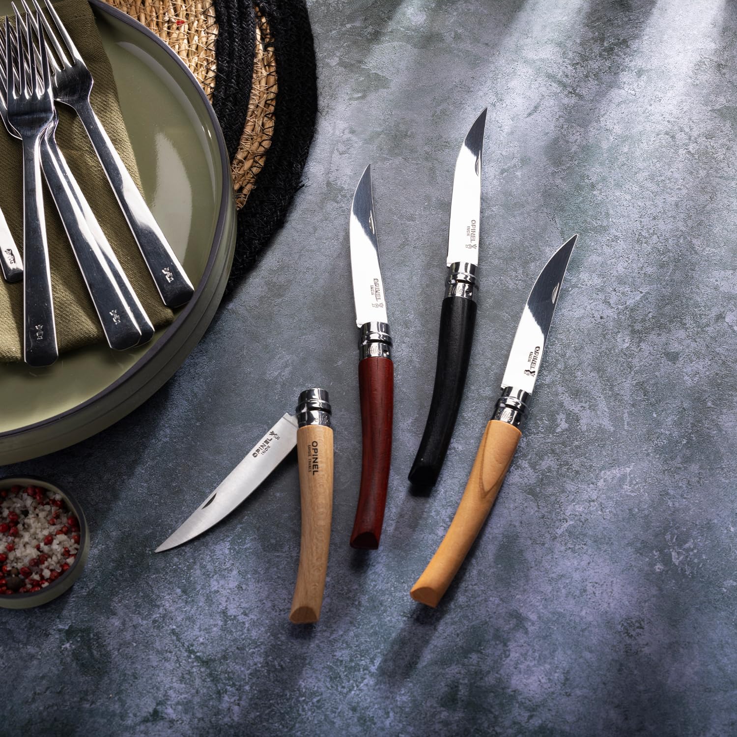 opinel-n-10-couteau-de-table-nomade-effil-lame-poliglace-10-cm-acier-inox-manche image 8