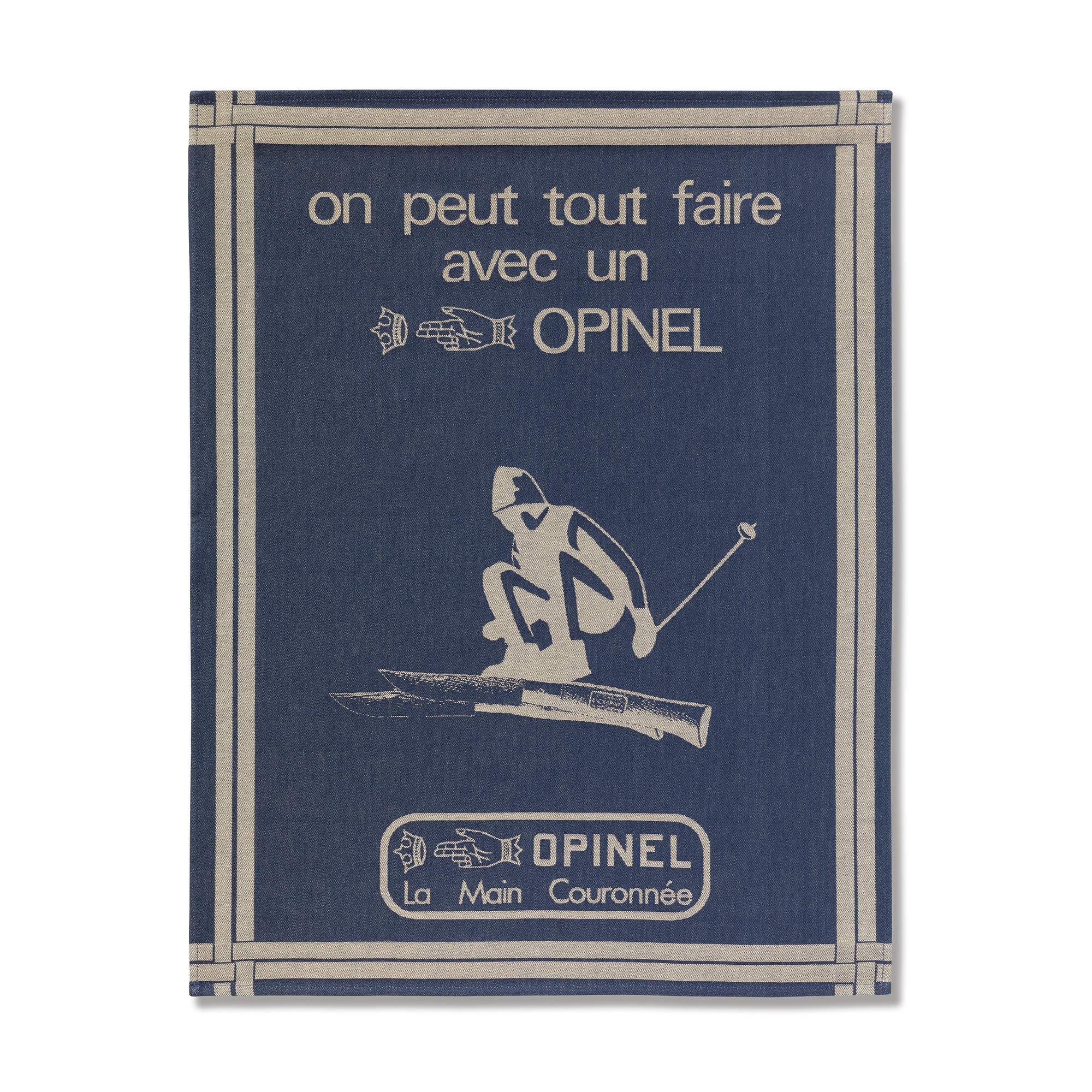 opinel-torchon-on-peut-tout-faire-torchon-en-tissage-jacquard-100-coton-50-x-70- image 1